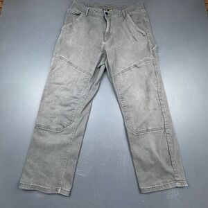 CAT Work Pants Men's 32x27.5 Gray Utility Stretch Carpenter Durable Cotton Blend